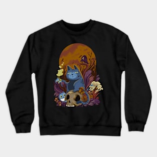 smoking cat Crewneck Sweatshirt